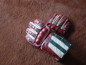 Fonda Gloves - Red/Green/Cream
