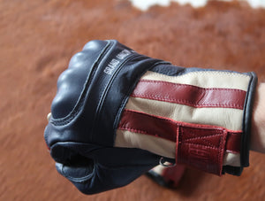 Fonda Gloves - Blue/Red/Cream